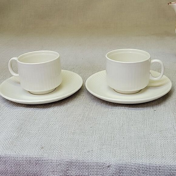 Beautiful Vintage Fred Roberts Company Floral Porcelain Teapot.Cups+ Saucers - Picture 10 of 14